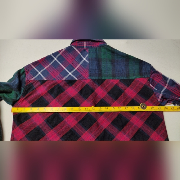 Superdry‎ Bailee Mixed Check Shirt US Size 6 100% Cotton Plaid Flannel Button up - Picture 11 of 13